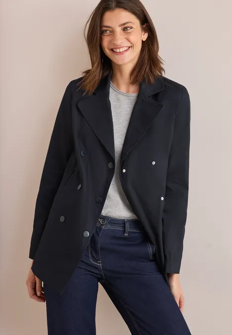 Kurzer Trenchcoat dark navy blue