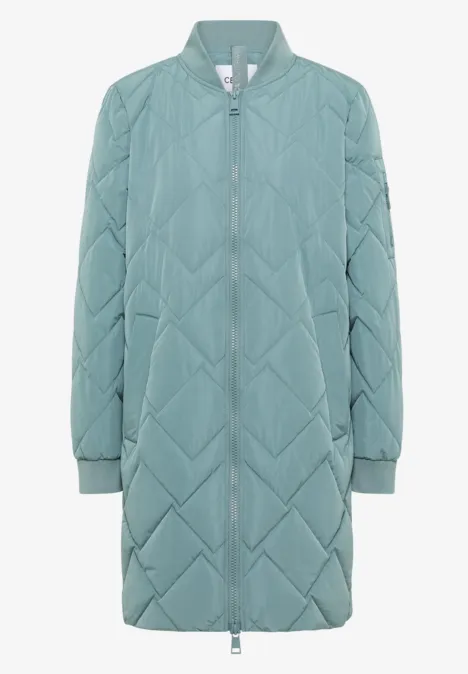 Long blouson matelassé ice hill green