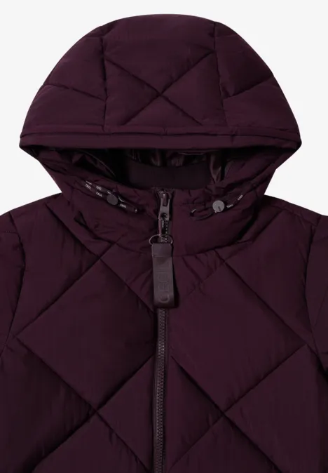Mantel mit Rucksack Strings dark plum