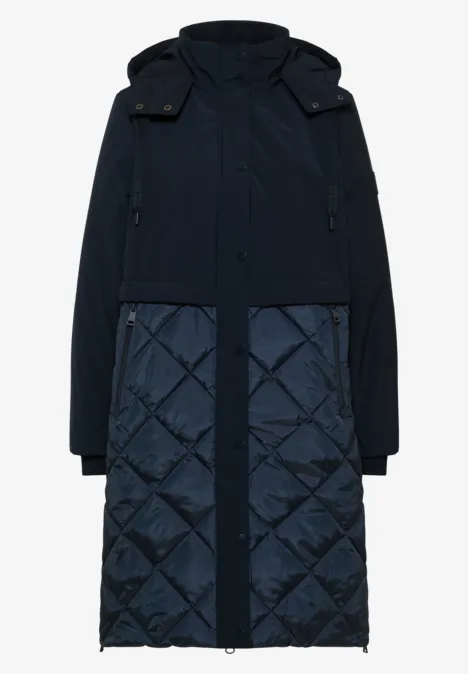 Manteau avec mélange de structures dark navy blue