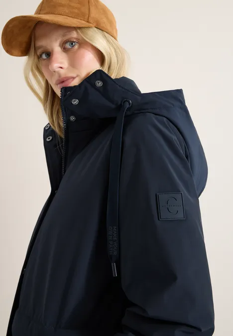 Coaten met structuurmix dark navy blue