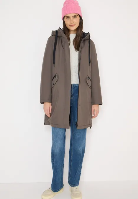 Sportieve parka mushroom taupe
