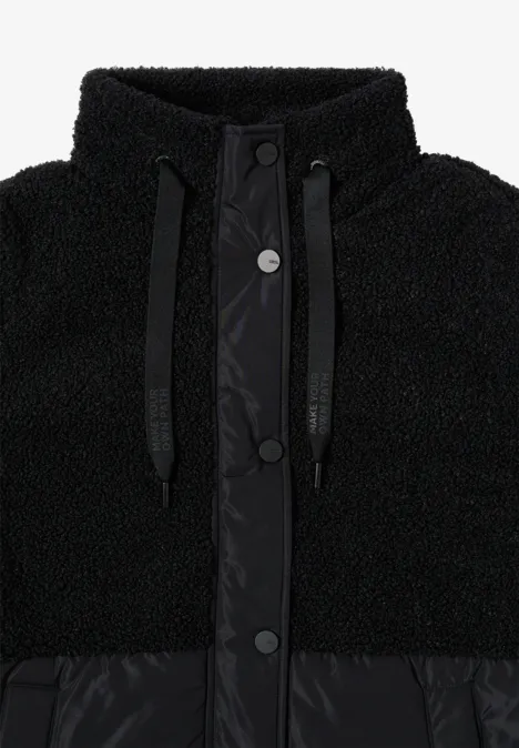 Teddyjas met structuurmix Black