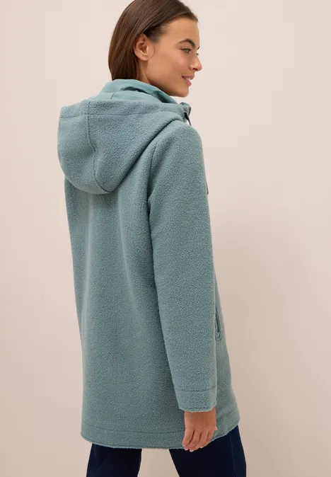 Manteau en optique laine ice hill green