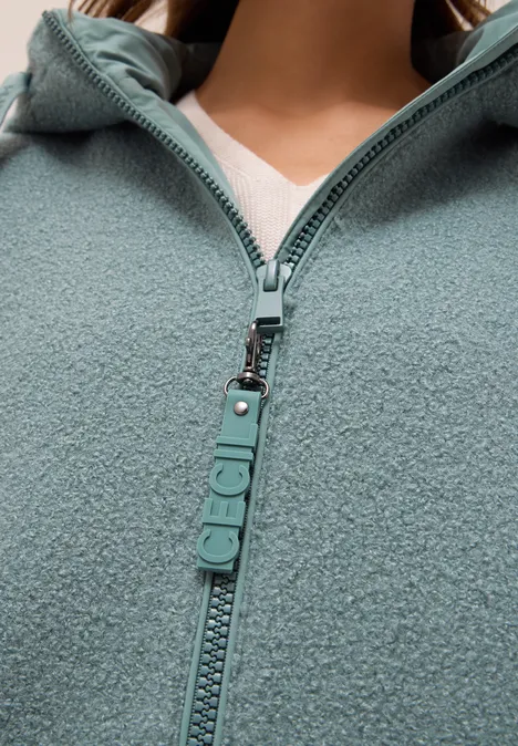 Manteau en optique laine ice hill green