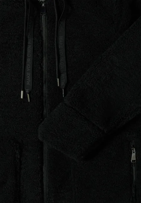 Teddyjas met capuchon Black