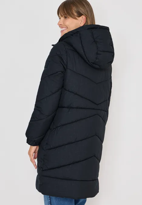Steppmantel mit Kapuze dark navy blue