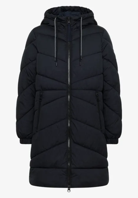 Steppmantel mit Kapuze dark navy blue