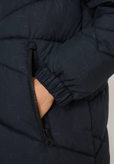 Steppmantel mit Kapuze dark navy blue