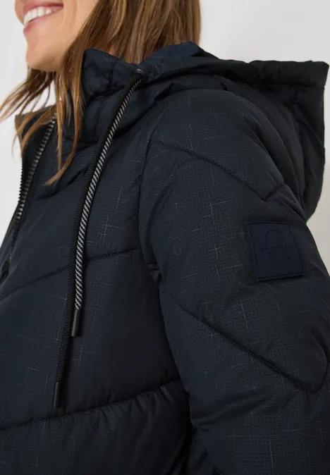 Steppmantel mit Kapuze dark navy blue