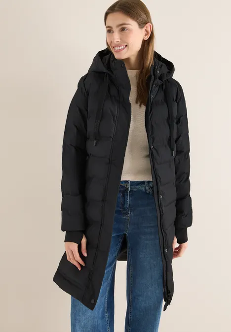 Manteau avec coutures collées Black