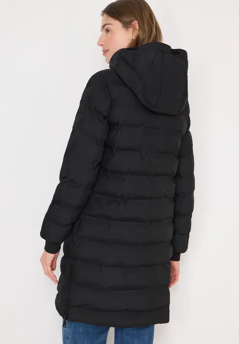Manteau avec coutures collées Black