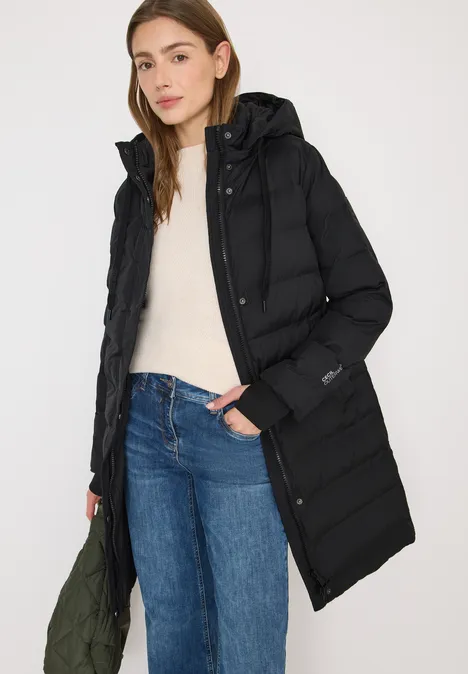 Manteau avec coutures collées Black