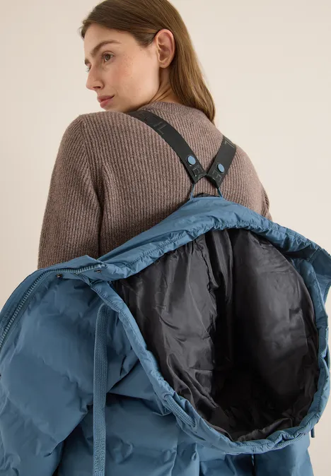 Manteau avec coutures collées moonstone blue
