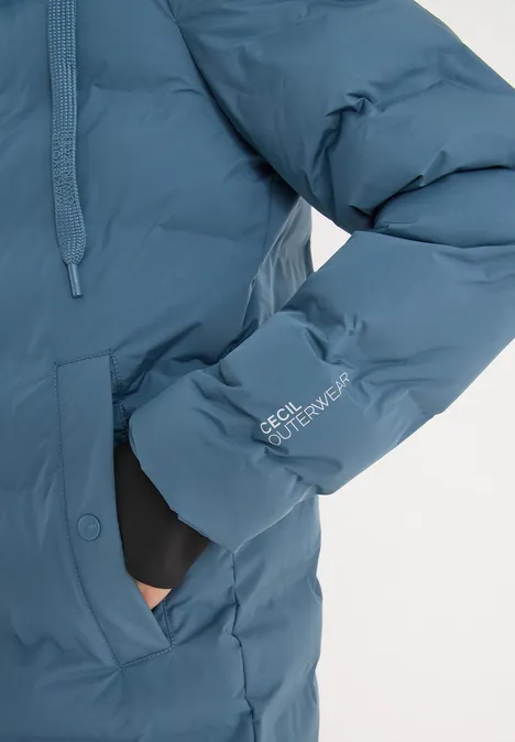 Manteau avec coutures collées moonstone blue