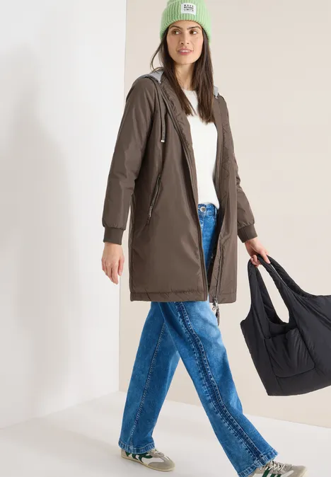 Blouson long mocha taupe