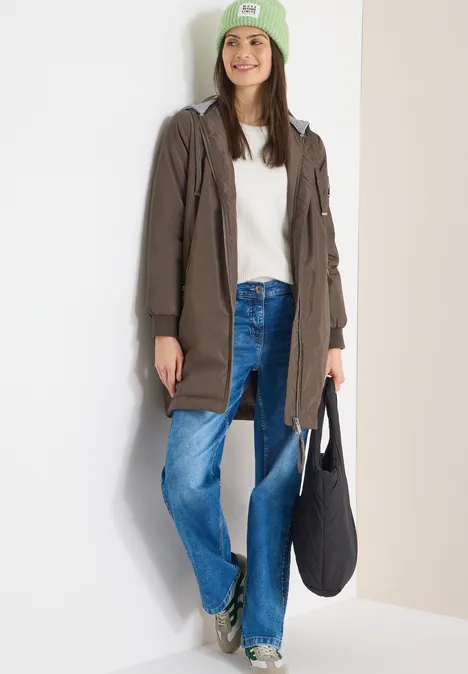 Blouson long mocha taupe