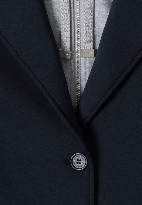 Mantel mit Sweat-Inlay blue navy