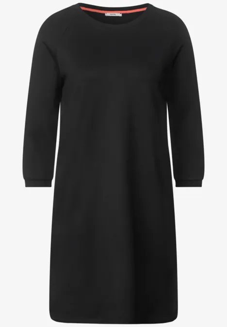 Jersey Kleid mit Taschen Black