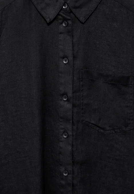 Kleid aus Leinen Black
