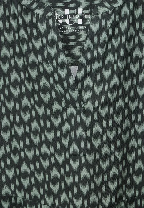 Print Tunikakleid strong khaki