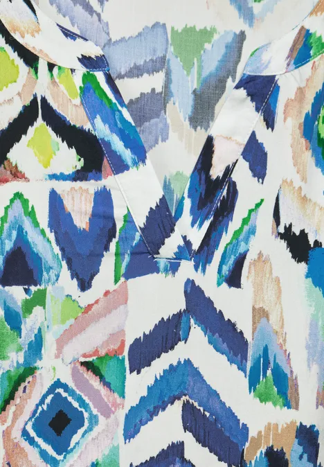 Tunika Kleid mit Print vanilla white