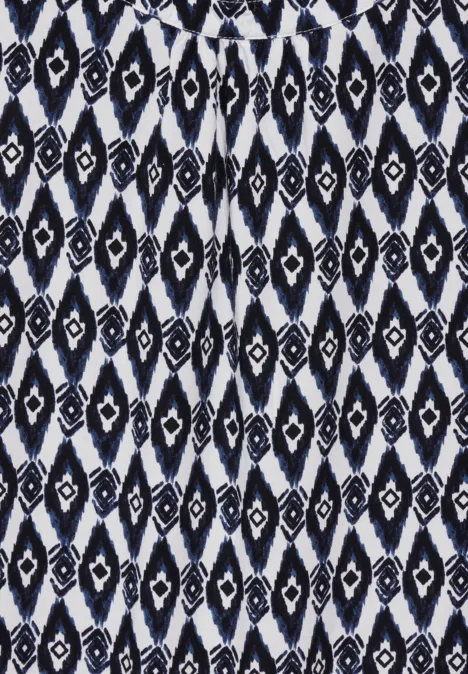 Print Sommer-Kleid vanilla white
