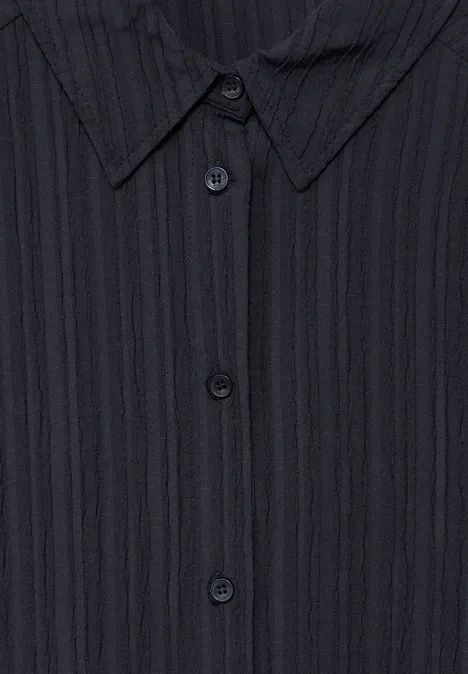 Kleid mit Streifen-Struktur universal blue