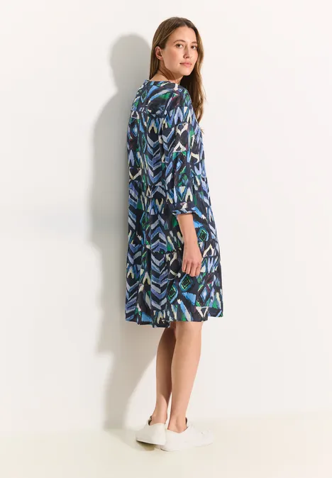 Robe tunique à imprimé universal blue