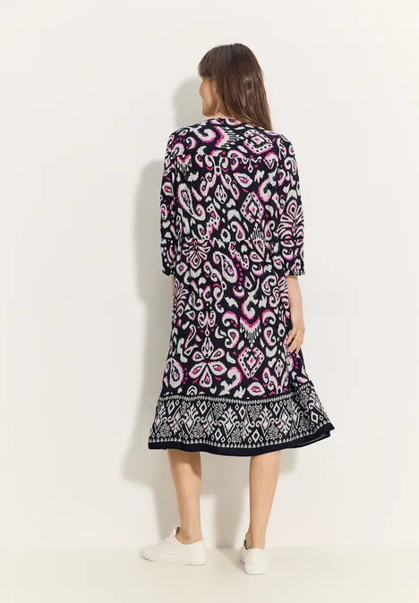 Tunika Kleid mit Print Black