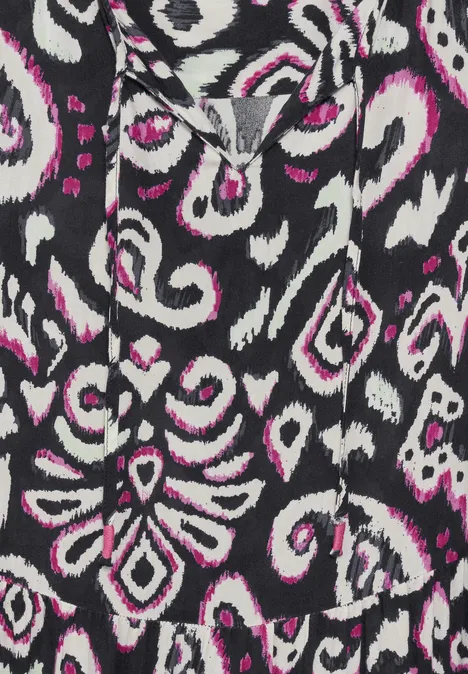 Tunika Kleid mit Print Black
