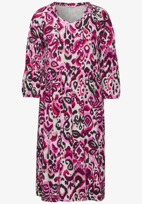 Robe tunique avec imprimé bloomy pink