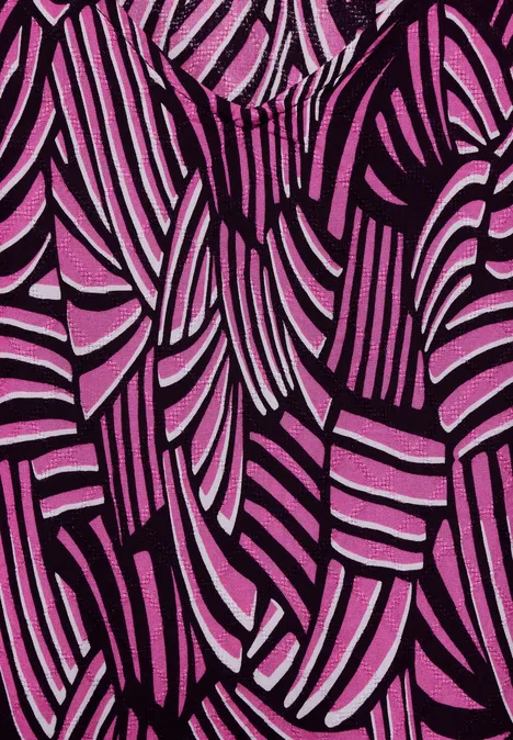 Sommerkleid mit Print aubergine red