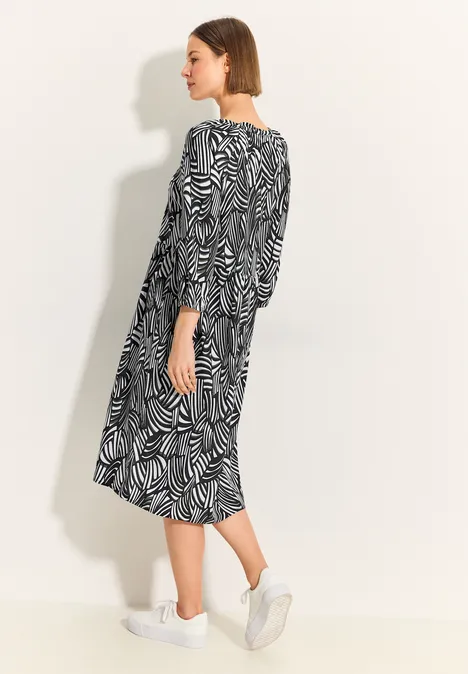 Tunika Kleid mit Print Black