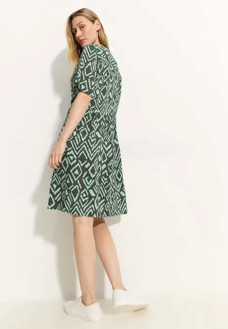 Sommerkleid mit Print cool khaki