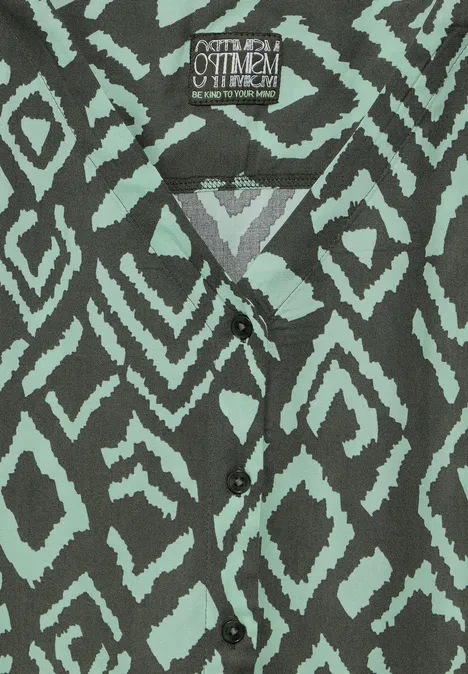 Sommerkleid mit Print cool khaki