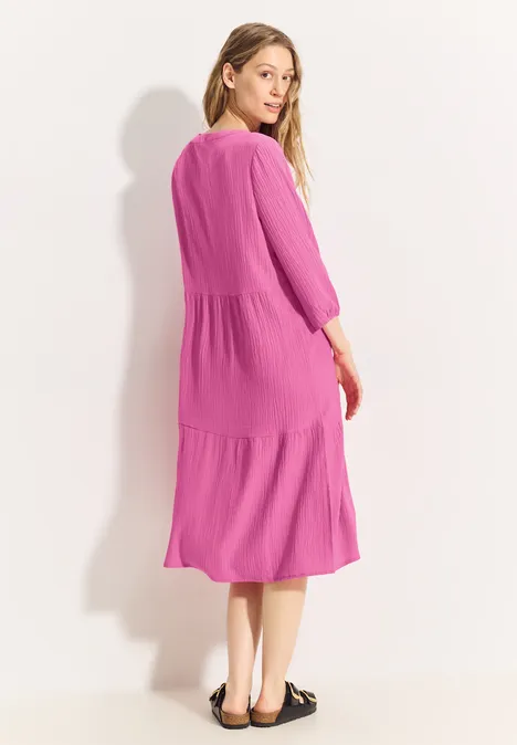 Tunika Kleid mit Struktur bloomy pink