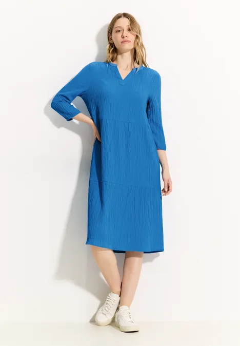 Tunika Kleid mit Struktur azure blue