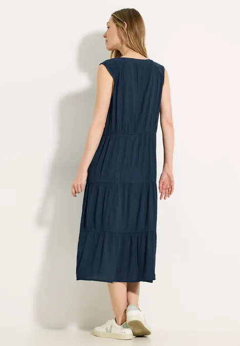 Struktur Midikleid dark petrol blue