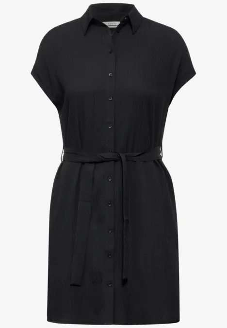 Kleid mit Struktur Black