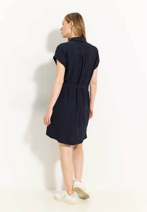 Kleid mit Struktur universal blue