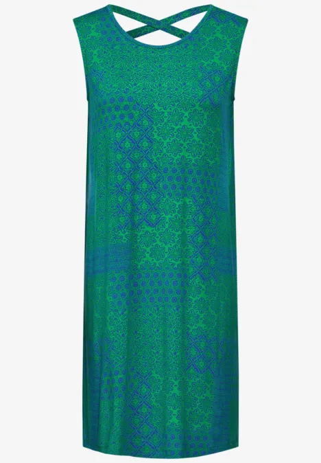 Patchwork Print Kleid fresh apple green