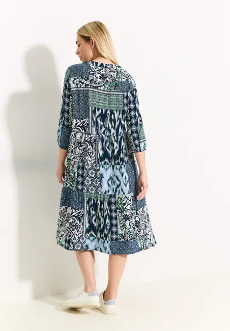 Tunika Kleid mit Print dark petrol blue