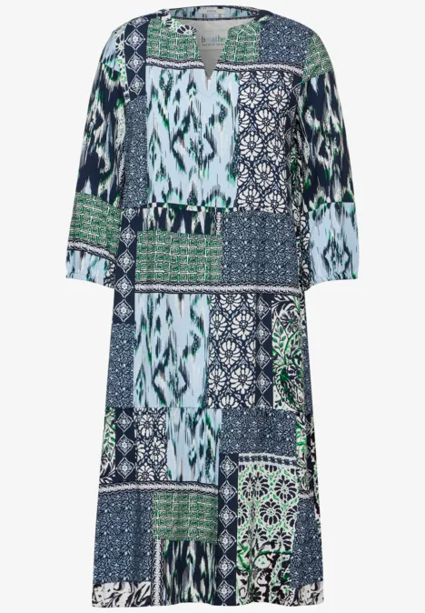 Tunika Kleid mit Print dark petrol blue
