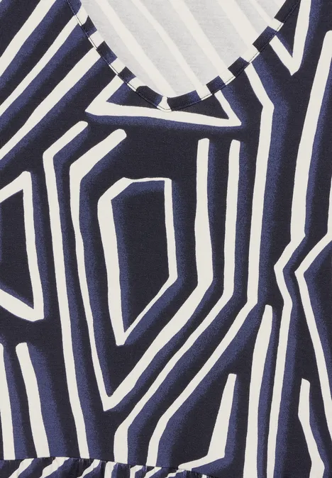 Jersey Kleid mit Print universal blue
