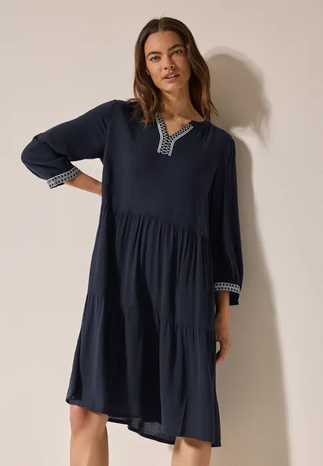 Viskose Tunika Kleid universal blue