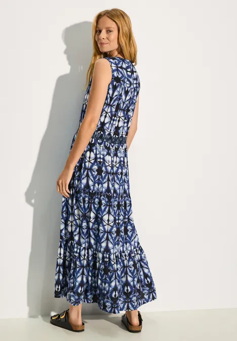 Maxikleid mit Print universal blue