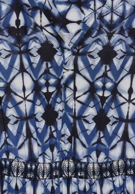 Maxikleid mit Print universal blue