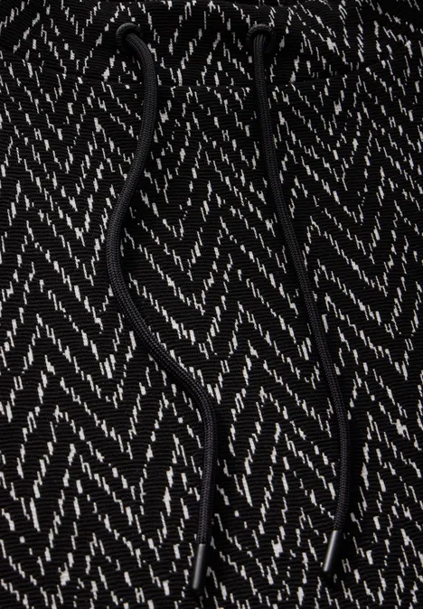Jaquard-Kleid Black