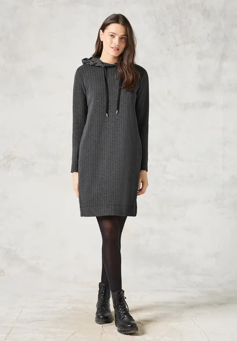 Kleid im Nadelstreifen-Look dark grey melange